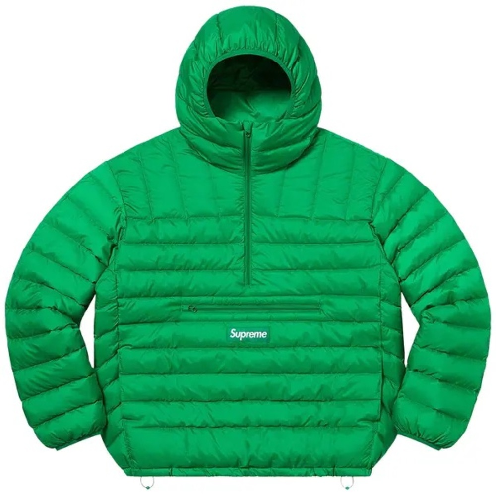 Supreme Micro Down Half Zip Hooded Pullover 'Green'